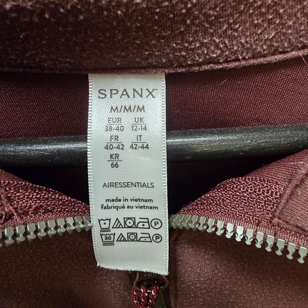 Spanx Airessentials Half Zip Pullover Burgundy Ma… - image 3